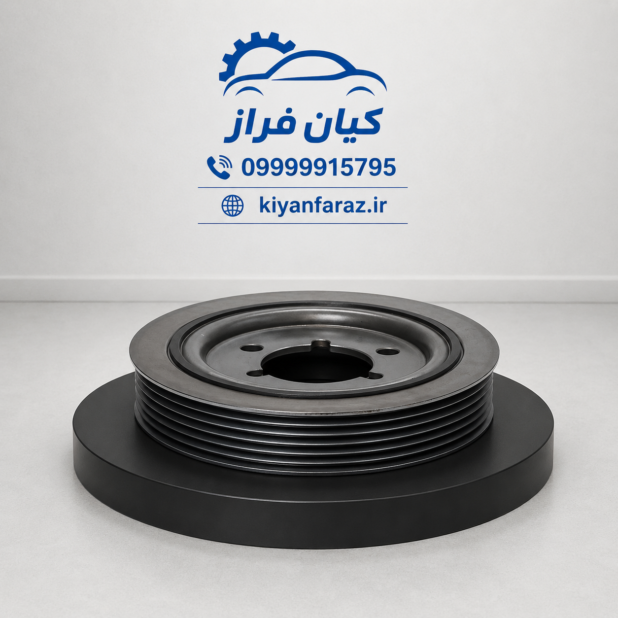 پولی سر میل لنگ موتور TU3 پژو 206 تیپ 2 کد 0390201999 برند ایساکو