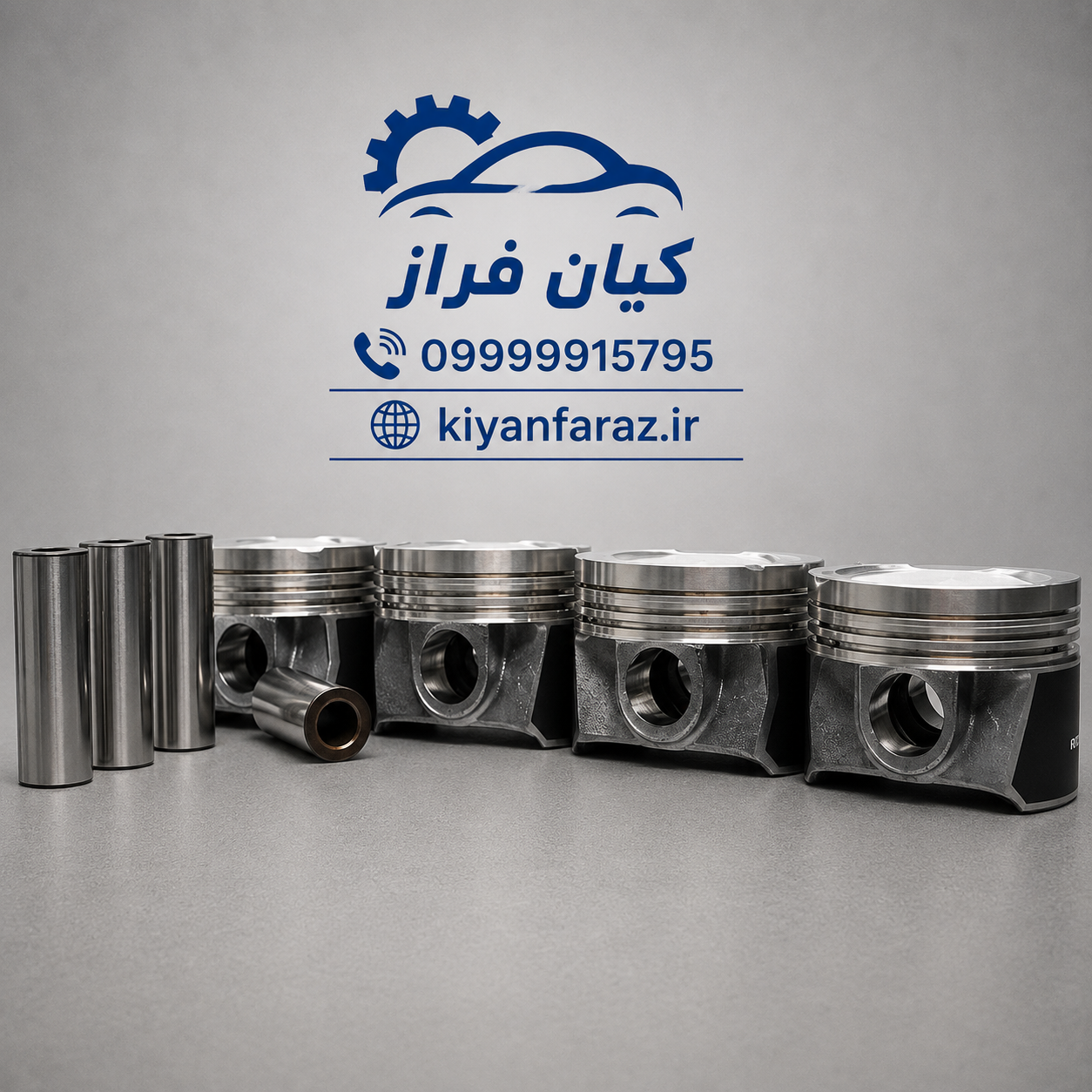 پیستون سایز استاندارد با گژن پین پژو 207 موتور TU5P (چهارعددی) برند عظام